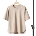 High-end Men's Suit 2023 New Summer Trend Short Sleeve T-shirt Men's Quick-drying Monochrome Sports Short Sleeve Shorts