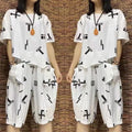 Mother dress summer fashion short-sleeved leisure suit western-style bellies loose suit